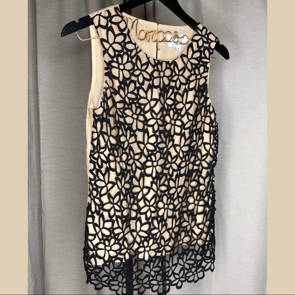Neiman Marcus Target Lela Rose Crochet Overlay Top
